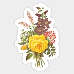 Flower Bouquet Vinatge Illustration Sticker